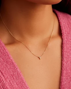 gorjana Diamond Alphabet Necklace 14k Solid Gold Hot