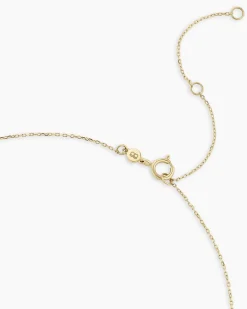 gorjana Diamond and White Sapphire Amara Necklace 14k Solid Gold Fashion