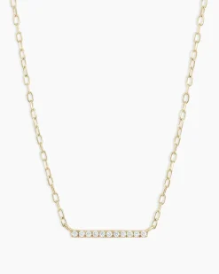 gorjana Diamond Bar Necklace 14k Solid Gold Best