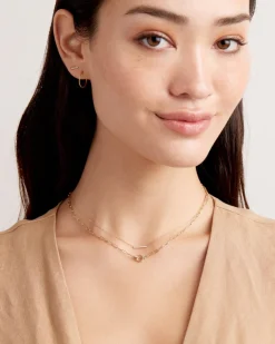 gorjana Diamond Bar Necklace 14k Solid Gold Best
