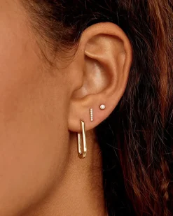 gorjana Diamond Bar Single Stud 14k Solid Gold Best