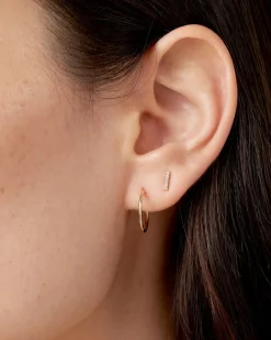 gorjana Diamond Bar Studs 14k Solid Gold Outlet