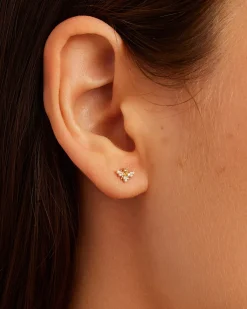 gorjana Diamond Bee Single Stud 14k Solid Gold Outlet