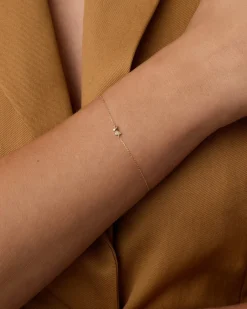 gorjana Diamond Bond Butterfly Bracelet 14k Solid Gold Outlet