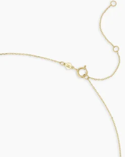 gorjana Diamond Bond Lock Necklace 14k Solid Gold New