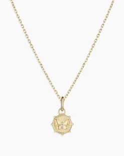 gorjana Diamond Butterfly Charm Necklace 14k Solid Gold Discount