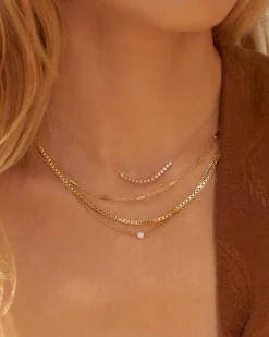 gorjana Diamond Cluster Row Necklace 14k Solid Gold Best