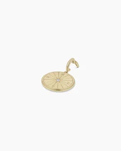 gorjana Diamond Compass Charm 14k Solid Gold Hot