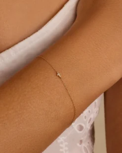 gorjana Diamond Cross Bracelet 14k Solid Gold Online