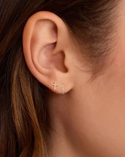 gorjana Diamond Cross Studs 14k Solid Gold Online