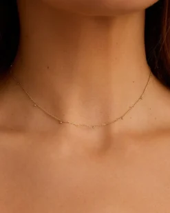 gorjana Diamond Dot Flutter Choker 14k Solid Gold Sale