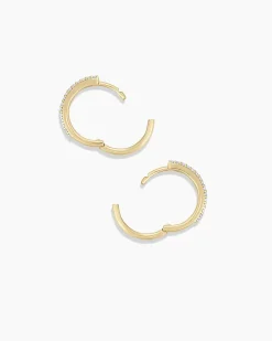 gorjana Diamond Double Down Huggies 14k Solid Gold Best