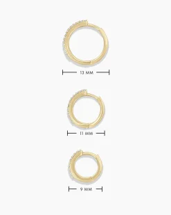 gorjana Diamond Double Down Huggies 14k Solid Gold Best