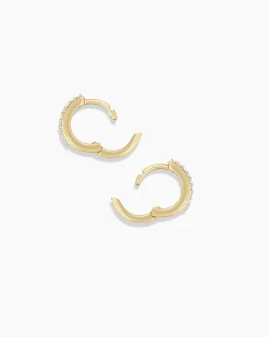 gorjana Diamond Double Down Huggies 14k Solid Gold Best