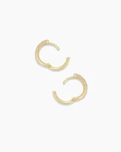 gorjana Diamond Double Down Huggies 14k Solid Gold Best