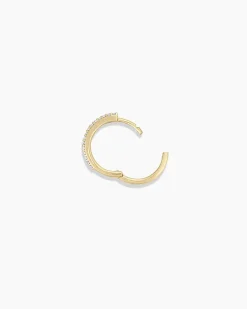 gorjana Diamond Double Down Single Huggie 14k Solid Gold Discount
