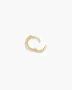 gorjana Diamond Double Down Single Huggie 14k Solid Gold Discount