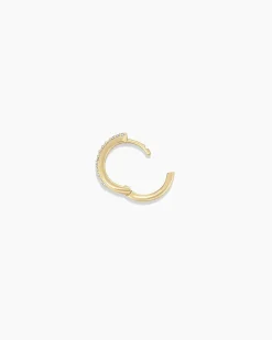 gorjana Diamond Double Down Single Huggie 14k Solid Gold Discount