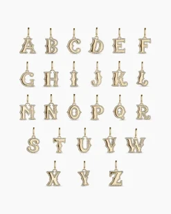 gorjana Diamond Era Alphabet Charm 14k Solid Gold Discount