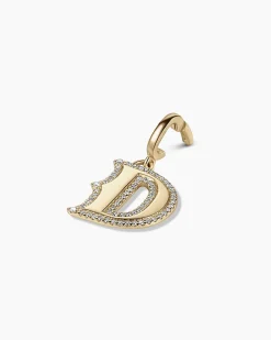 gorjana Diamond Era Alphabet Charm 14k Solid Gold Discount