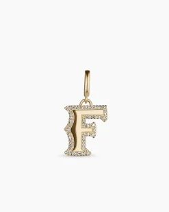 gorjana Diamond Era Alphabet Charm 14k Solid Gold Discount