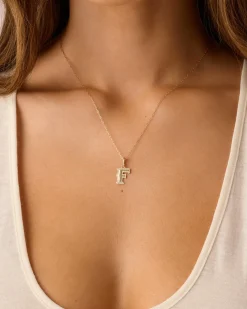gorjana Diamond Era Alphabet Charm 14k Solid Gold Discount