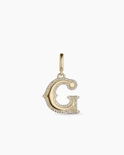gorjana Diamond Era Alphabet Charm 14k Solid Gold Discount