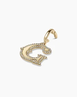 gorjana Diamond Era Alphabet Charm 14k Solid Gold Discount
