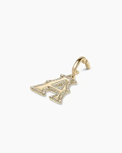 gorjana Diamond Era Alphabet Charm 14k Solid Gold Discount