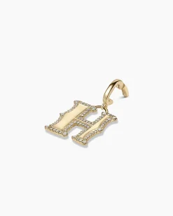 gorjana Diamond Era Alphabet Charm 14k Solid Gold Discount