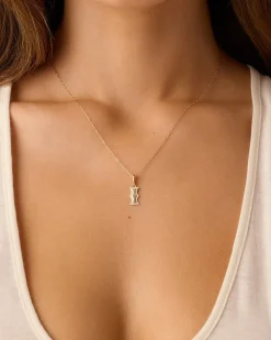 gorjana Diamond Era Alphabet Charm 14k Solid Gold Discount