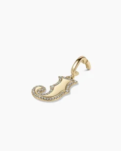 gorjana Diamond Era Alphabet Charm 14k Solid Gold Discount