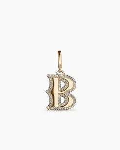 gorjana Diamond Era Alphabet Charm 14k Solid Gold Discount