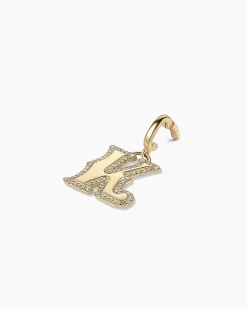 gorjana Diamond Era Alphabet Charm 14k Solid Gold Discount