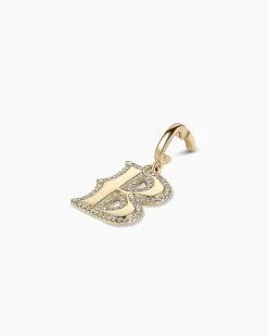 gorjana Diamond Era Alphabet Charm 14k Solid Gold Discount