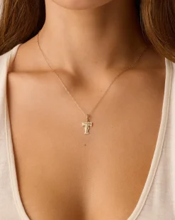 gorjana Diamond Era Alphabet Charm 14k Solid Gold Discount