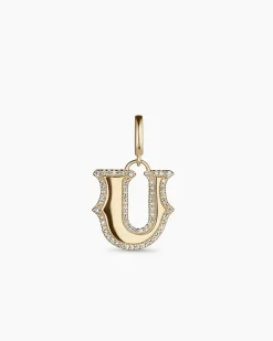 gorjana Diamond Era Alphabet Charm 14k Solid Gold Discount
