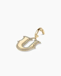 gorjana Diamond Era Alphabet Charm 14k Solid Gold Discount