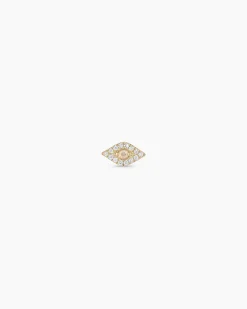 gorjana Diamond Evil Eye Single Stud 14k Solid Gold Best