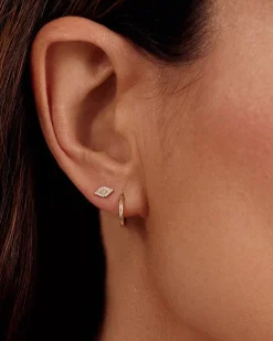 gorjana Diamond Evil Eye Single Stud 14k Solid Gold Best