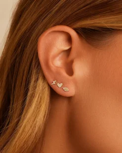 gorjana Diamond Evil Eye Single Stud 14k Solid Gold Best