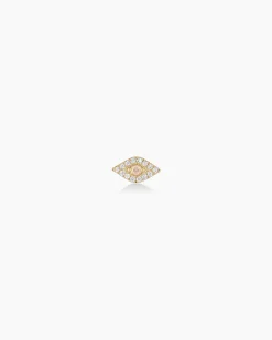 gorjana Diamond Evil Eye Single Stud 14k Solid Gold Best