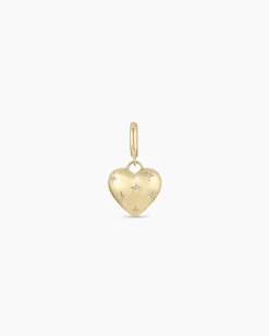 gorjana Diamond Heartful Charm 14k Solid Gold Clearance