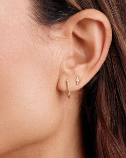 gorjana Diamond Lightning Single Stud 14k Solid Gold Sale