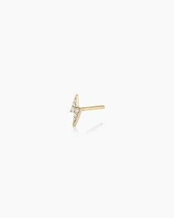 gorjana Diamond Lightning Single Stud 14k Solid Gold Sale