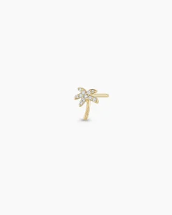 gorjana Diamond Palm Single Stud 14k Solid Gold Sale