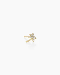gorjana Diamond Palm Single Stud 14k Solid Gold Sale