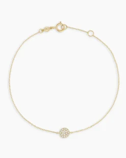gorjana Diamond Pavé Bracelet 14k Solid Gold Discount