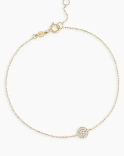 gorjana Diamond Pavé Bracelet 14k Solid Gold Discount