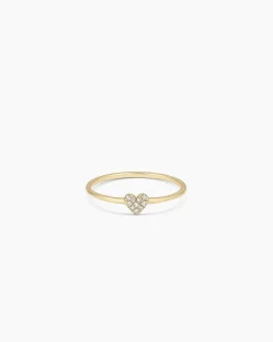 gorjana Diamond Pavé Heart Ring 14k Solid Gold Online